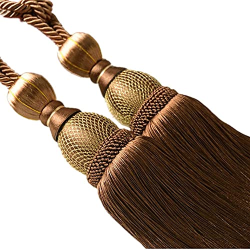 X&F カーテンアクセサリー カーテンタッセル カーテン留め カーテンホルダー 窓装飾 4本入り (コーヒー