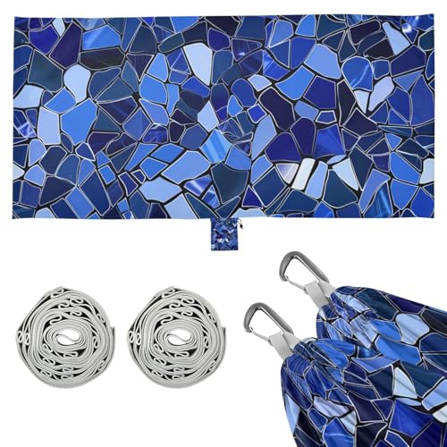 Amache da campeggio blu elettrico con design poligonale irregolare con borsa per il trasporto Amaca da cortile per campeggio ed escursionismo essenziale