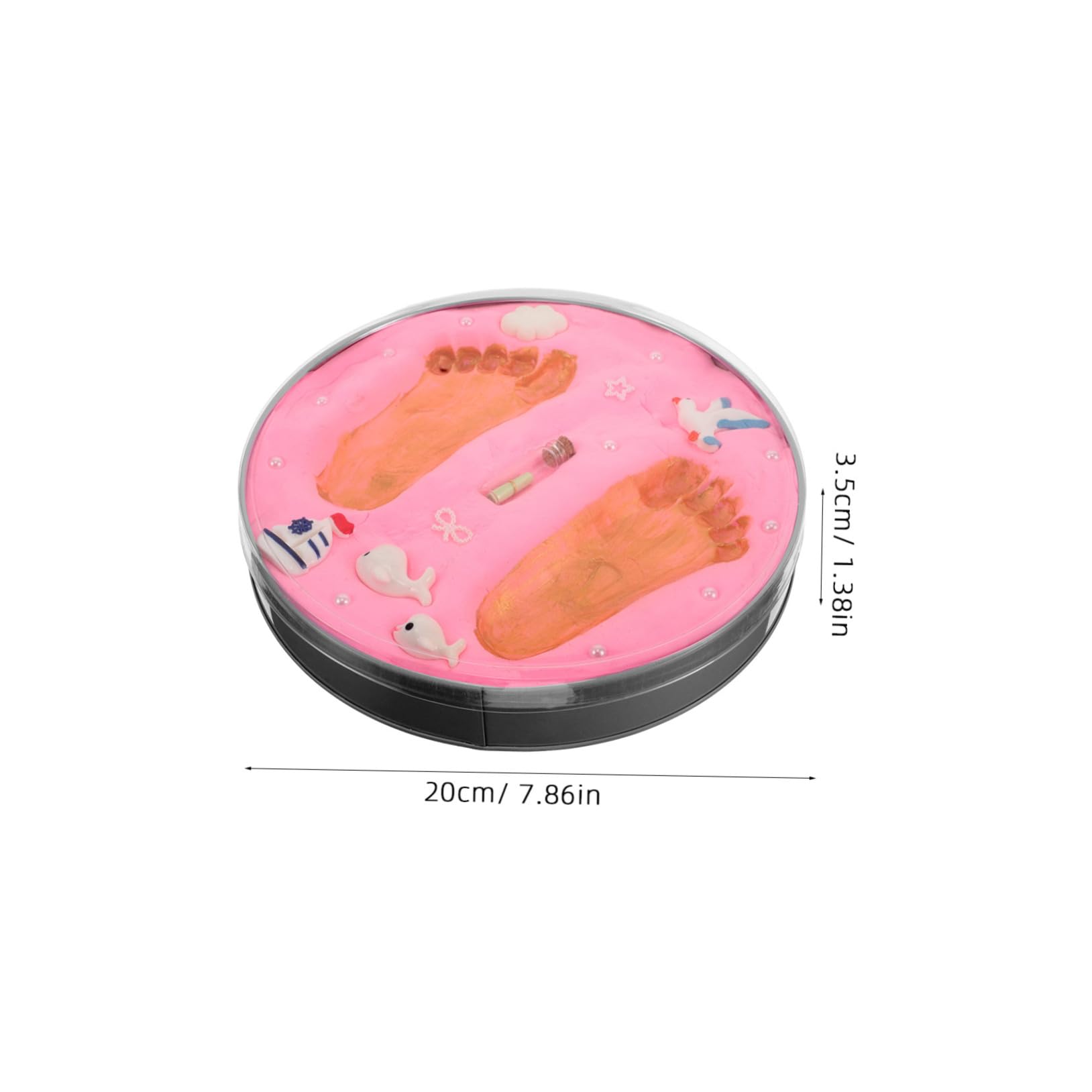 Kit Impronte Mano e Piede per Bebé, Ricordo Nascita Rosa