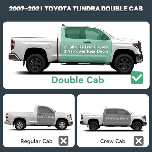 Estribos Running Boards 6 pulgadas Toyota Tundra Doble Cab miniatura 2