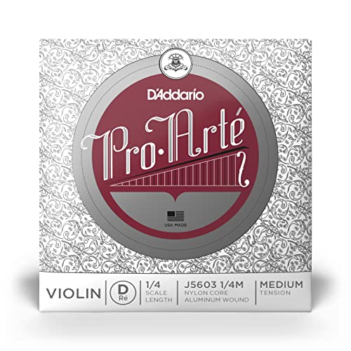 D'Addario ダダリオ バイオリン用 バラ弦 Pro・Arte D線 J5603 1/4M Medium Tension 【国内正規品】