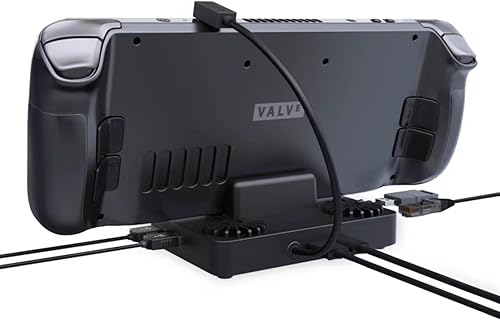 MEDIRONE Estación de acoplamiento para Steam Deck Estación de acoplamiento 6 en 1 con ventilador de enfriamiento, HDMI 2.0 4K 60Hz, Gigabit