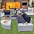 6 Piece Wicker Outdoor Patio Conversation Set | Wicker Outdoor Patio Furniture Set | All-Weather PE Rattan Outdoor Sectional Couch with Glasstop Coffee Table for Backyard, Gazebo, Porch (Gray&Black)