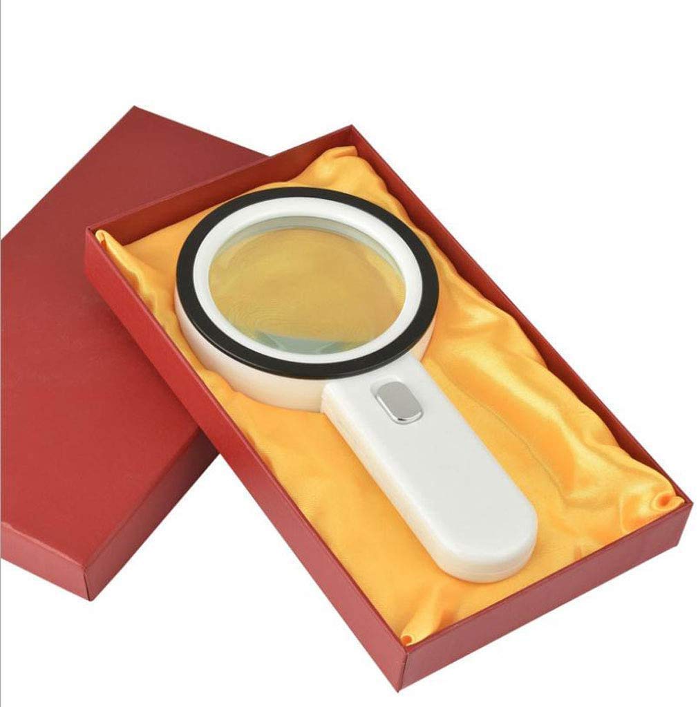 Lente d'Ingrandimento Grande Obiettivo Zoom 5X 10x Nuova Lente d'Ingrandimento Portatile Leggera da 80 mm, Lente per Leggere Hobby Giornali Mappe Monete Artigianato a Maglia