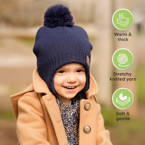 Image of KeaBabies Baby Beanie, Baby Hats for Baby Boys, Girls - Baby Winter Hat, Baby Beanies,Newborn Beanie,Baby Boy Beanie, Baby Girl Hats,Toddler Boy Hat, Newborn Hats, Infant Hat,Hats for Kids(Navy)