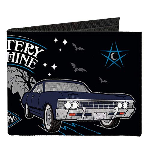 Buckle-Down - Portefeuille à Deux Volets en Toile - Scooby Doo Supernatural Homme, Multicolore