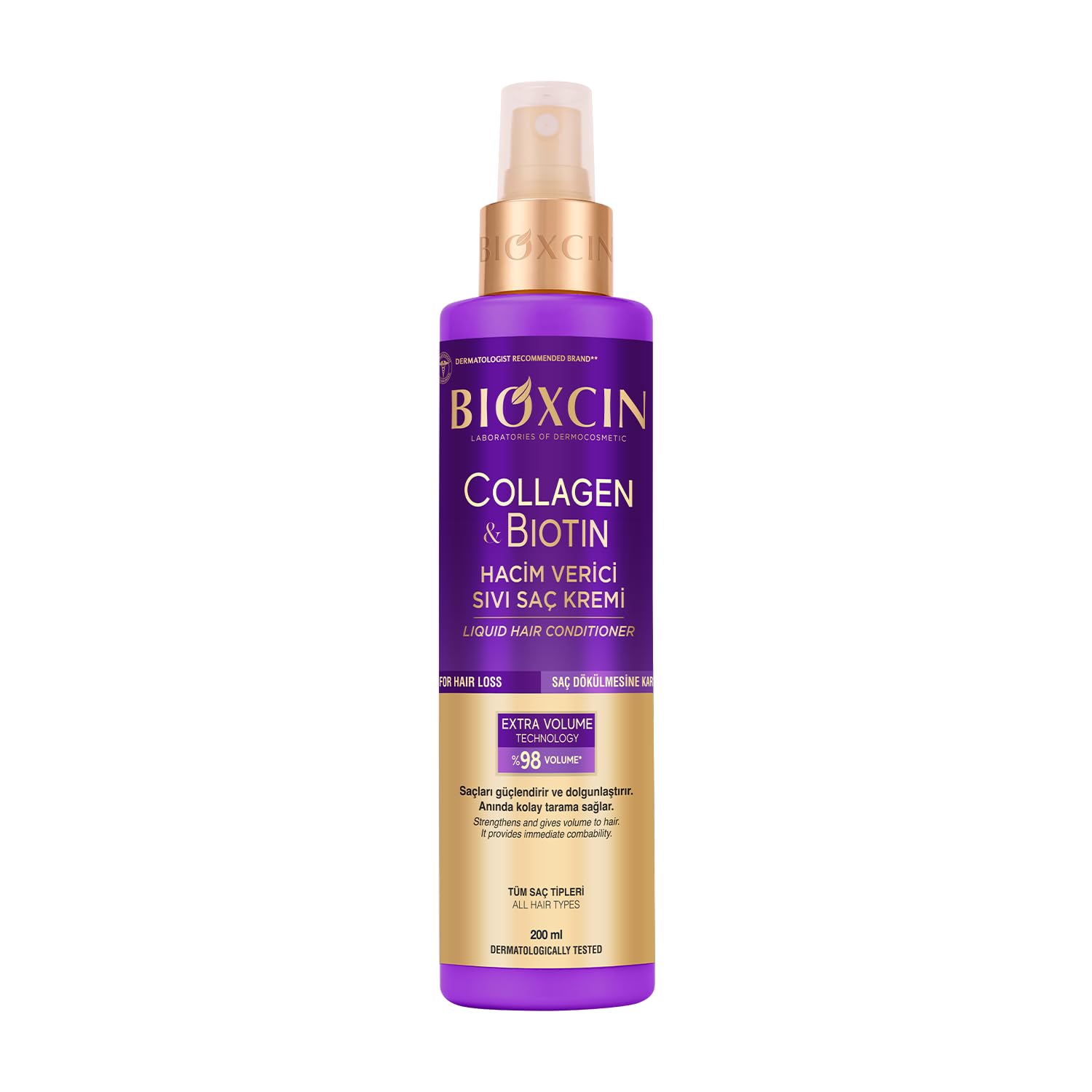 Bioxcin Collagen & Biotin Ekstra Hacim Sıvı Saç Kremi 200 ml - İnce ve Seyrek Saçlar