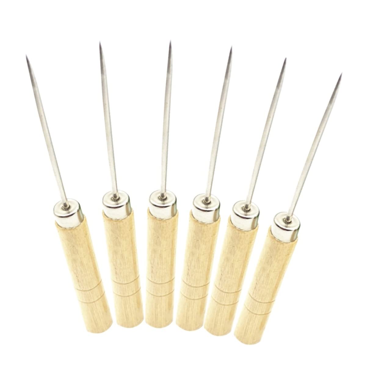 CIMAXIC DIY Modeling Tool Set 10pcs Wooden Handle Quilling Tools Scriber Needle Ideal for Upholstery Art