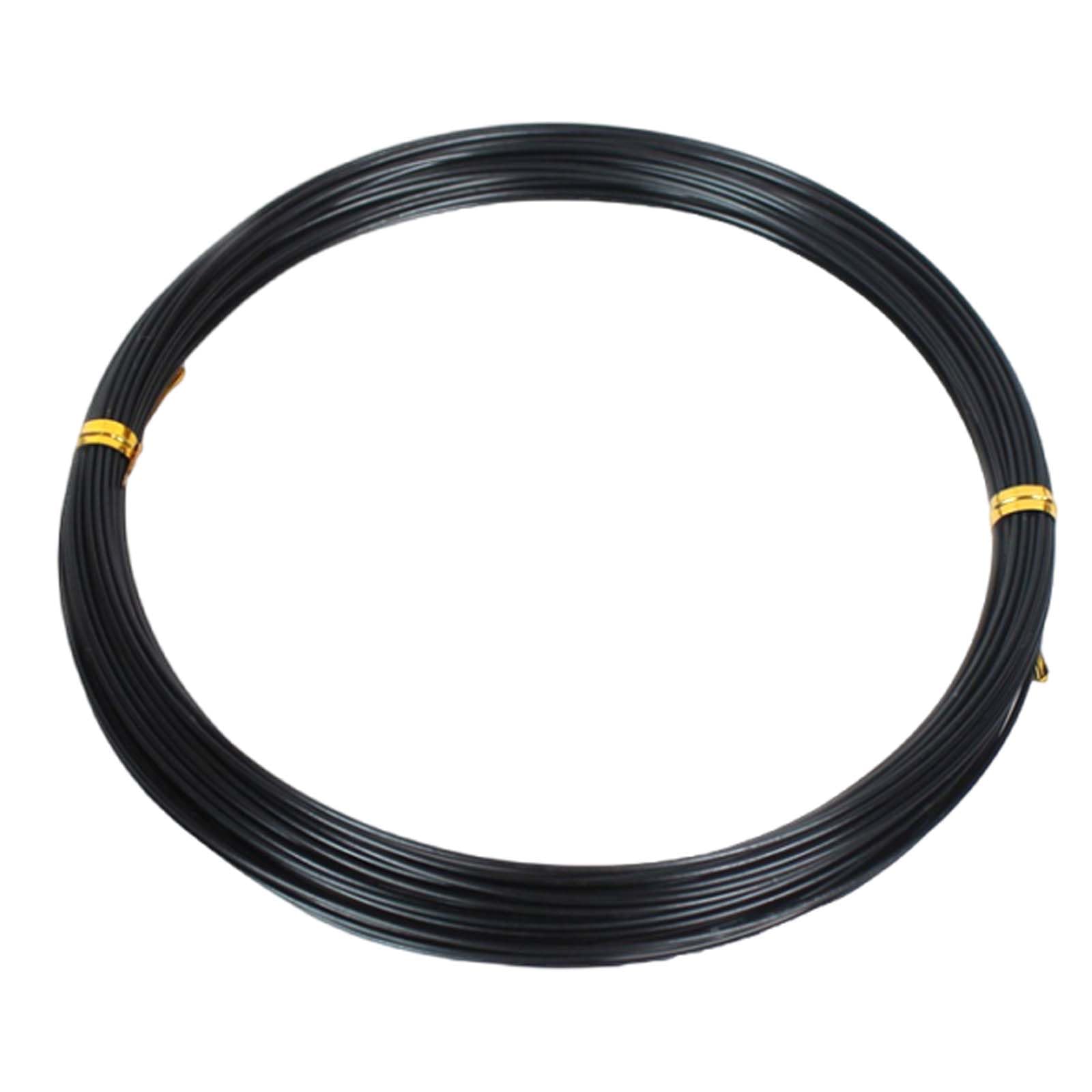 WSYCWG Colored Aluminum Wire, Beading Wire Rolls Length 3 Meters Diameter 3Mm Suitable for Crafting DIY Metal Craft Art Wire,Black