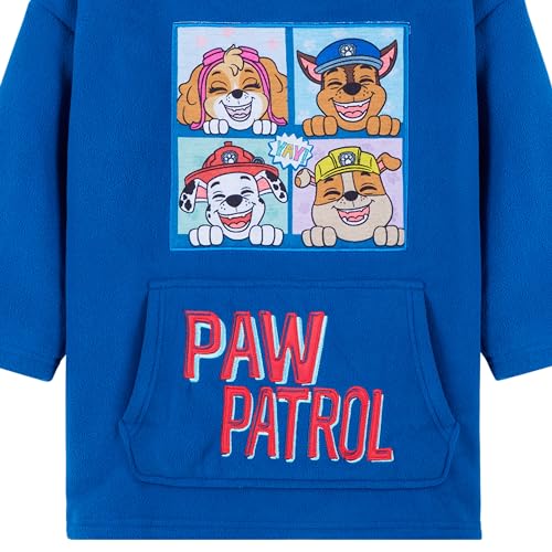 Paw Patrol Fleece Blanket Hoodie for Kids - One Size 3-6 Years Kids Oversized Hoodie Sherpa-Lined - Gifts for Boys Blue4