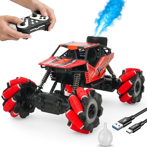 Image of Gooyo GY-015SS Rechargeable Explorer Climb Spray Monster RC Car, Power Source: in-Built Battery for Car (Included) & 2xAA Battery for Remote Controller (Not Included) (Red)