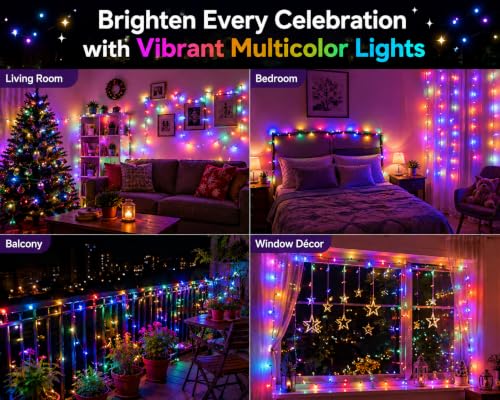 Image of Quace 36 Ft LED Pixel String Lights Pack of 5 | 360 Flexible Wire Multicolor LED Bulb Series for Diwali, Christmas, Party, Wedding & Home Decoration | Fairy Decorative Lights
