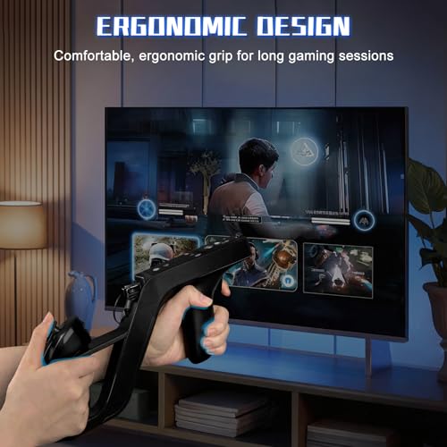 Image of GLCONN Wii Remote Controllers Shooting Game Wii u Zapper Gun Grip-Wii & Wii U Remote Game Suitable Hunting Guns for Wii Accessories,Black,2 Pack
