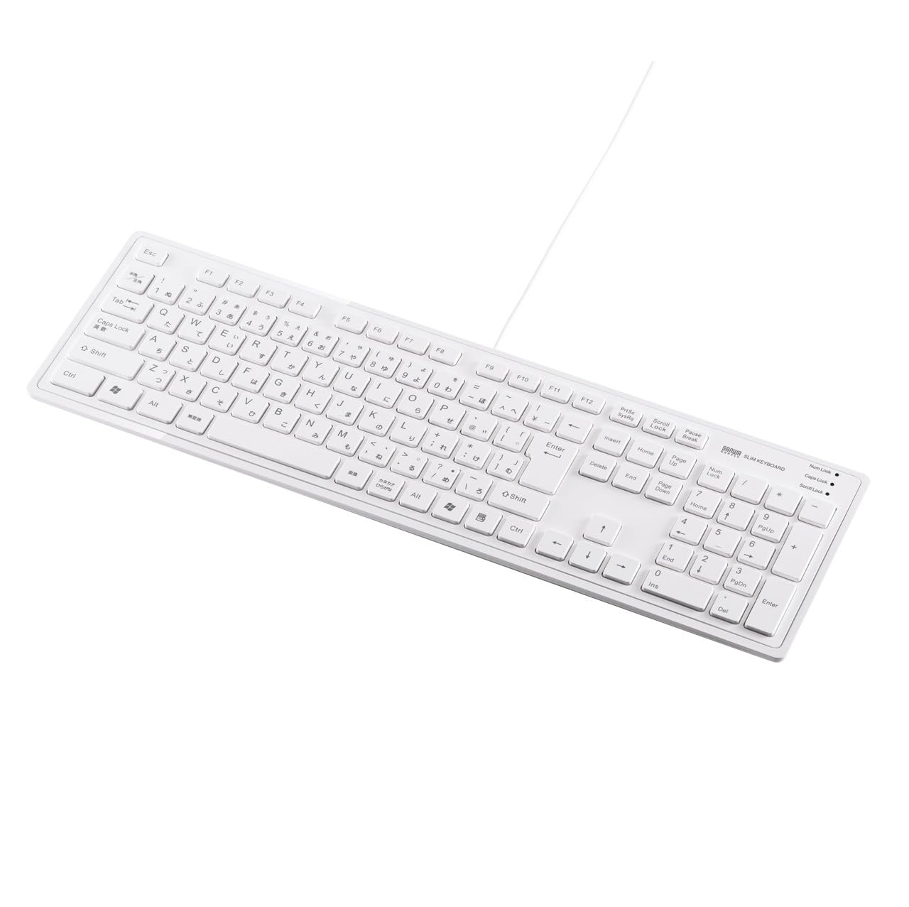 Amazon.co.jp: サンワサプライ スリムキーボード メンブレン ホワイト