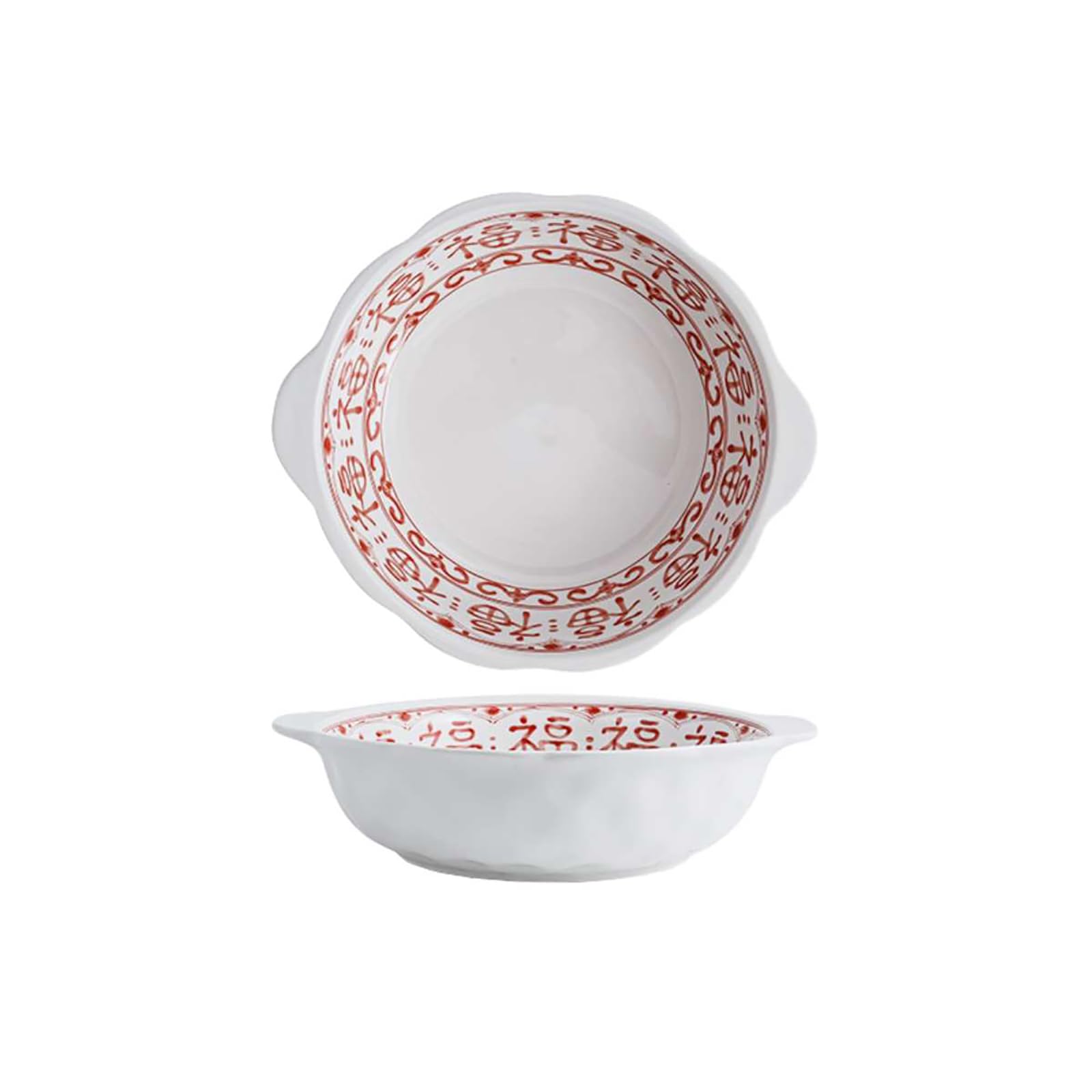 Unterglasur-Schüssel-Set, Keramik, Lamian-Nudeln, 30,5 cm, Doppelohr-Stein, Suppenschüssel / Duofuhong