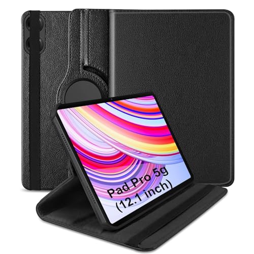 M Cart Flip Cover for Redmi Pad Pro 5G 12.1 inch Leather Stand Smart Tablet Case Cover 360° Multi Angle Rotatable Case Cover (Black) M Cart Flip Cover for Redmi Pad Pro 5G 12.1 inch Leather Stand Smart Tablet Case Cover 360° Multi Angle Rotatable Case Cover (Black)