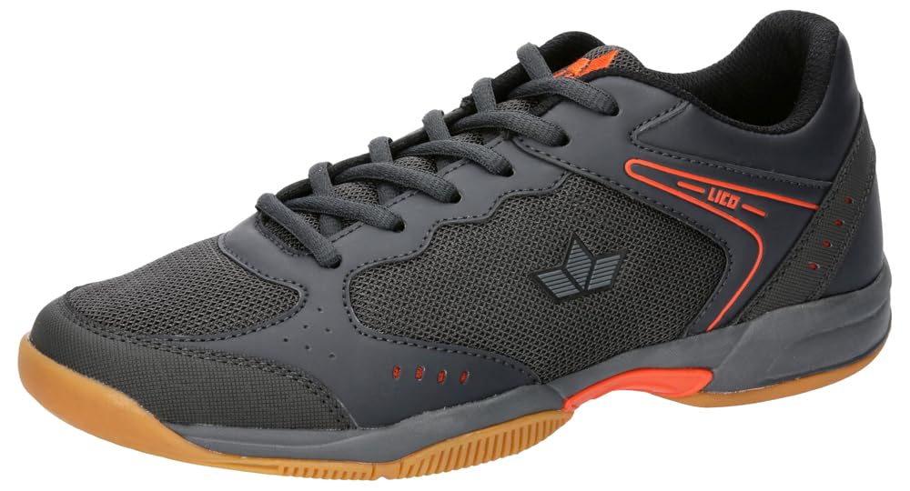Lico Men's Speed Indoor Trainers, Anthracite/Orange, 9.5 UK