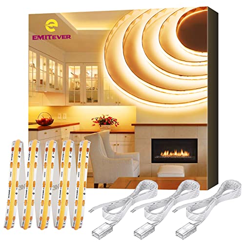 Tira LED EMITEVER COB 16.4ft Luz Blanca Cálida 2700K miniatura 1