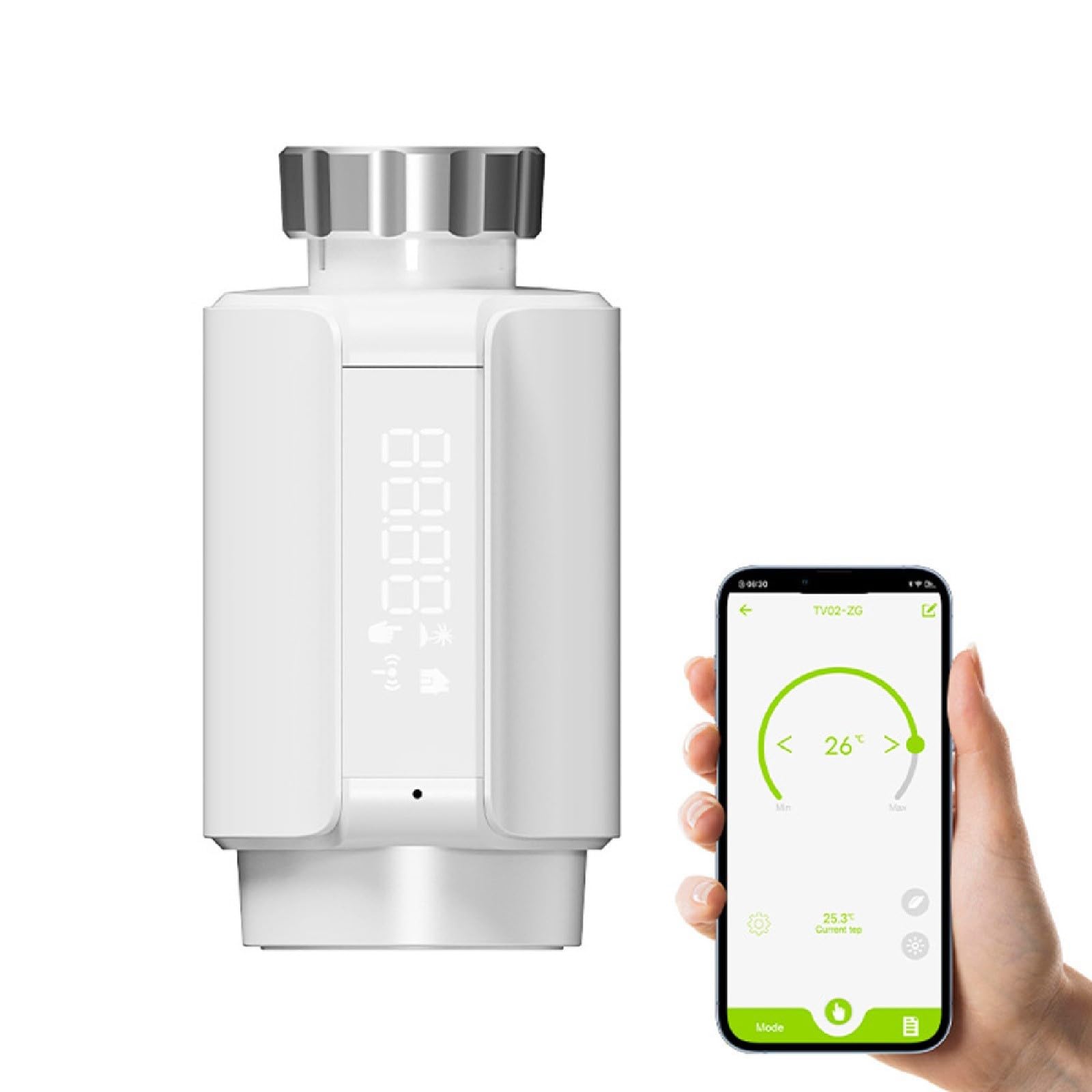 Oniissy Smart Radiator Thermostat Kit,Smart Temperature Control Valve,Radiator Thermostat Valve Heating Temperature Adjustment Smarthome Thermostat(Wifi)