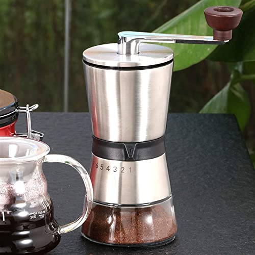 SXLCKJ 75g Kaffeemühle Manuelle Edelstahl Kaffeemühle Grobmahlung Keramik Mechanismus Coffe Mi (Crusher) – Bild 4