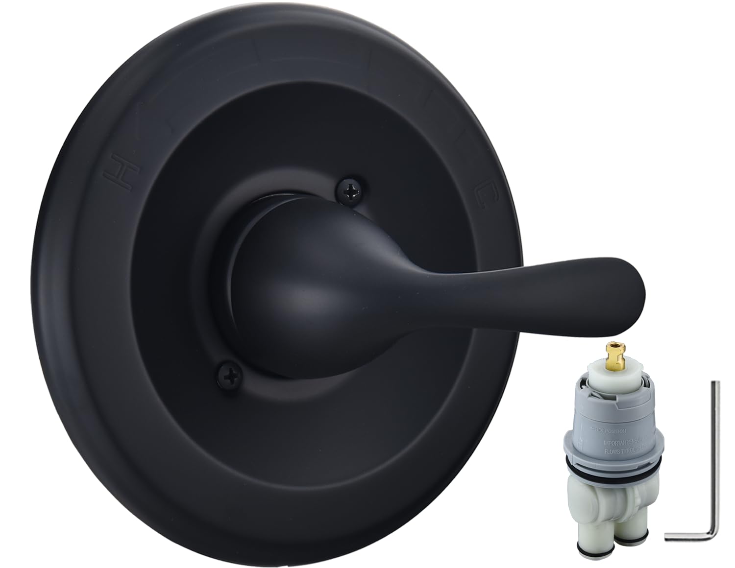 T13020-BL Shower Handle Trim Kit Compatiable with Delta Shower Valve R10000 Series, Replacement for Classic 13 14 Series Single-Function Trim Kit (RP46074 Cartridge Included),Matte Black