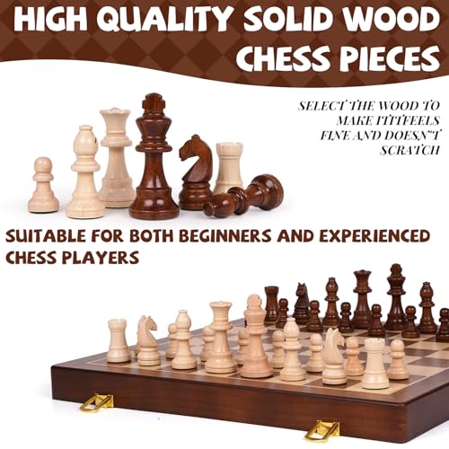 Juego de Ajedrez de Madera Grande 17 pulgadas miniatura 2