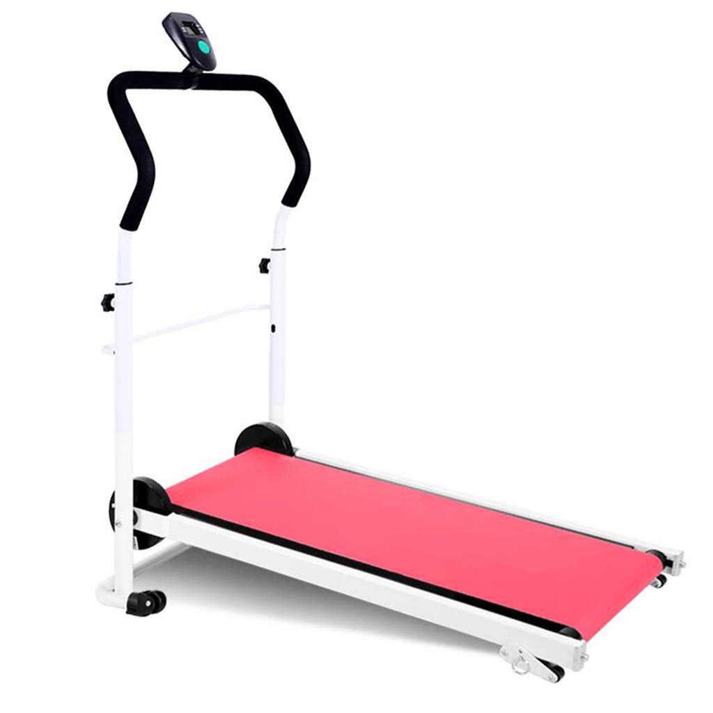 Cardio Training Treadmills Treadmill Folding Mechanical Treadmill Multi-Function Fitness Equipment Home Walking Silent Mini Treadmill (Color : Pink, Size : 10050115cm)