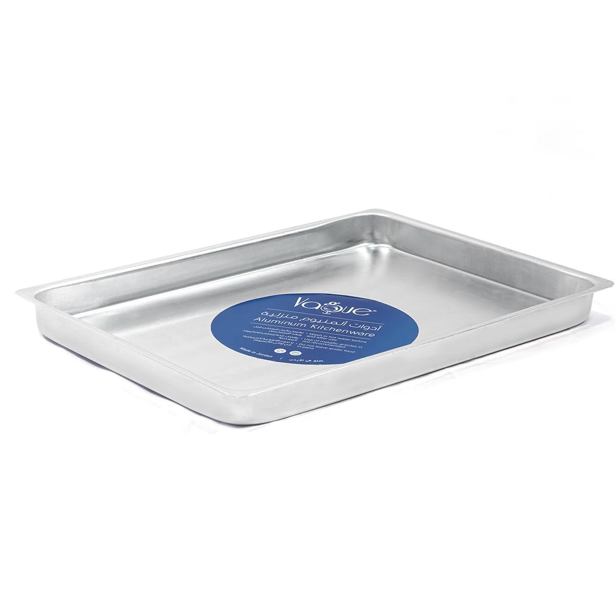 Vague 1mm Aluminum Rectangular Oven Tray with Straight Edge, Silver 40 cm x 30 Size, AL-004