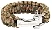 The Friendly Swede TM Premium Paracord Survival Bracelet With Stainless Steel D Shackle - Adjustable Size Fits 7-8 Inch Wrists - In Retail Packaging (Army Green Camo)