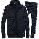 Men's Activewear Full Zip Warm Tracksuit Sports Set Casual Sweat Suit