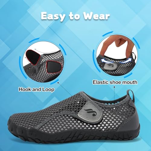 JIASUQI Kids Water Shoes for Boys Girls Barefoot Swim Beach Shoes Quick Dry Hiking Shoes Sneakers for Kids3