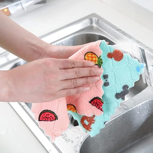 Miniatura 7 de Paños de cocina de primera calidad, paños de limpieza de microfibra, paños coloridos para platos de celulosa, paños de esponja multiusos
