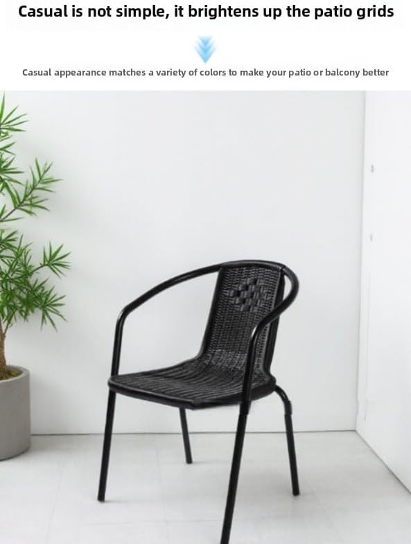 Ergonomic Outdoor Patio Chair with Construction and Weather-Resistant Materials (White)