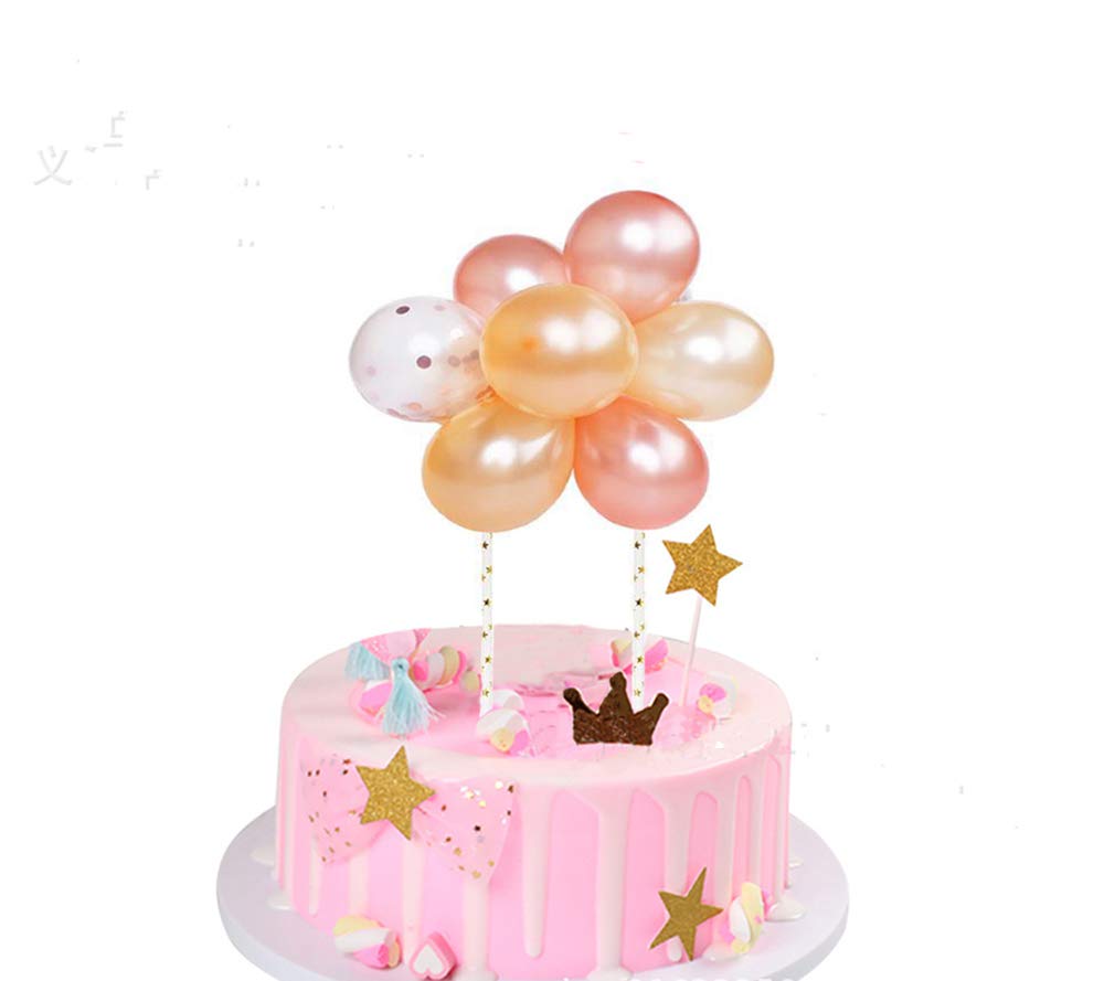 Buy Risshine Balloon Cake Topper, Mini Rose Gold & Champagne Gold