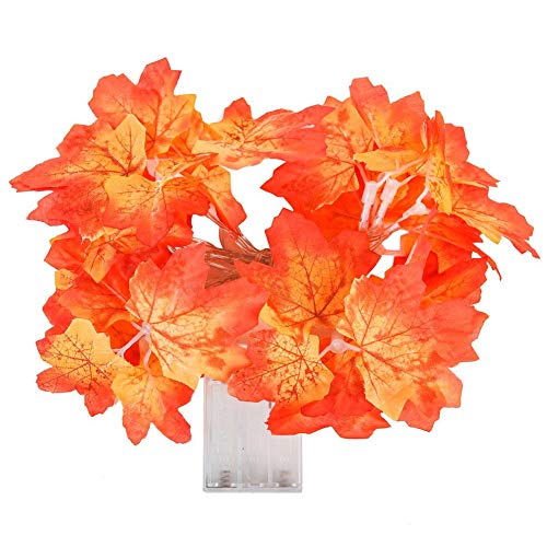 caída de hojas de arce, guirnalda de ledes de arce de 9.8 pies/30 ledes, luz de hada de arce alimentada por batería, guirnalda de arce para cosecha, otoño, para fiestas, bodas