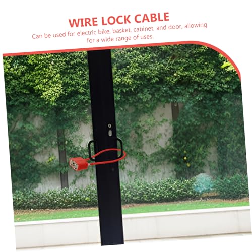 Beaupretty 鋼製ワイヤーロック 耐久キー式 南京錠 バイク バスケット ロッカー ドア用 防犯強化