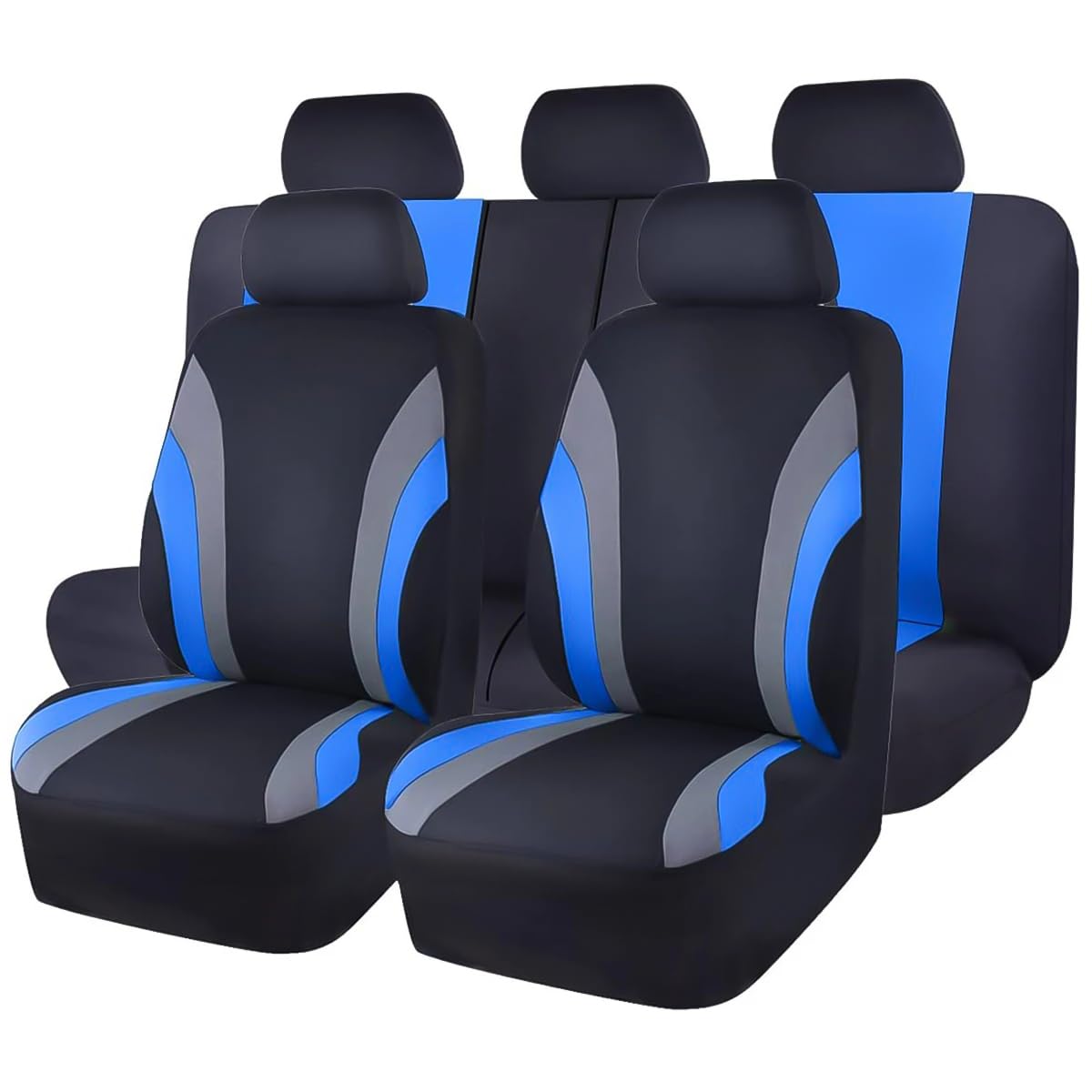 Fundas Asientos Coche Universales para Jeep Renegade Desert Hawk(BU)/Frostbite(BU)/Latitude(BU), Impermeables Antideslizantes, Funda Asiento Coche Protector Interior Accesorios,C Blue