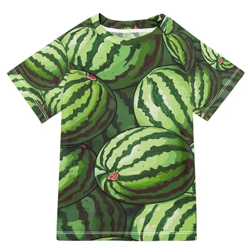 Boys Rash Guard Swim Shirt Kids Short Sleeve Swimwear UPF 50+ Quick Dry Rashguard Shirt