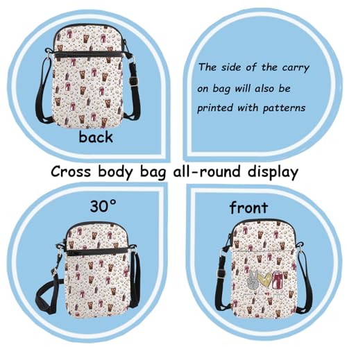 TSOTMO Drinks Merch Gift Soda Gift Drinking Crossbody Bag for Drinks Lovers Soda Lovers (Peace PE cross)3
