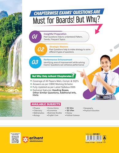 Image of Arihant CBSE Chapterwise Question Bank 2025-2016 for Class 12 Geography | Syllabus | Includes Solved Papers, Sample Papers, and CBSE Marking Scheme