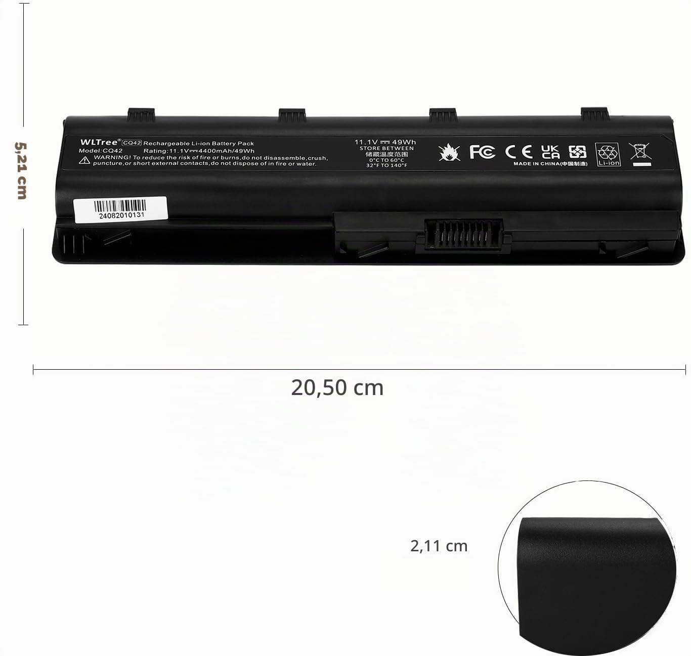 MU06 CQ42 593553-001 Batteria per HP G62 G72 Pavilion G6 G7 MU09 593554-001 593562-001 636631-001 HSTNN-LB0W HSTNN-Q62C Compaq Presario CQ32 CQ43 CQ56 CQ58 CQ62 CQ72 CQ57 G32 G42 Battery