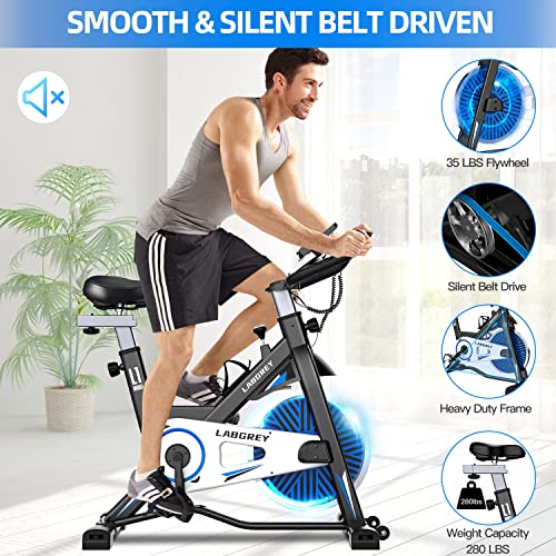 LABGREY Heimtrainer Fahrrad, Fitness Fahrrad für Zuhause, Fitness Bikes Indoor Kardio Training, Indoor Bike mit… – Bild 5