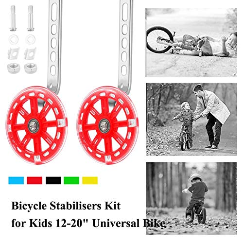 Ruedas Auxiliares para Bicicleta de Niños DubMag, Juego Universal de Estabilizadores Ajustables para Bicicletas de 12 a 20 Pulgadas, Color Morado miniatura 6