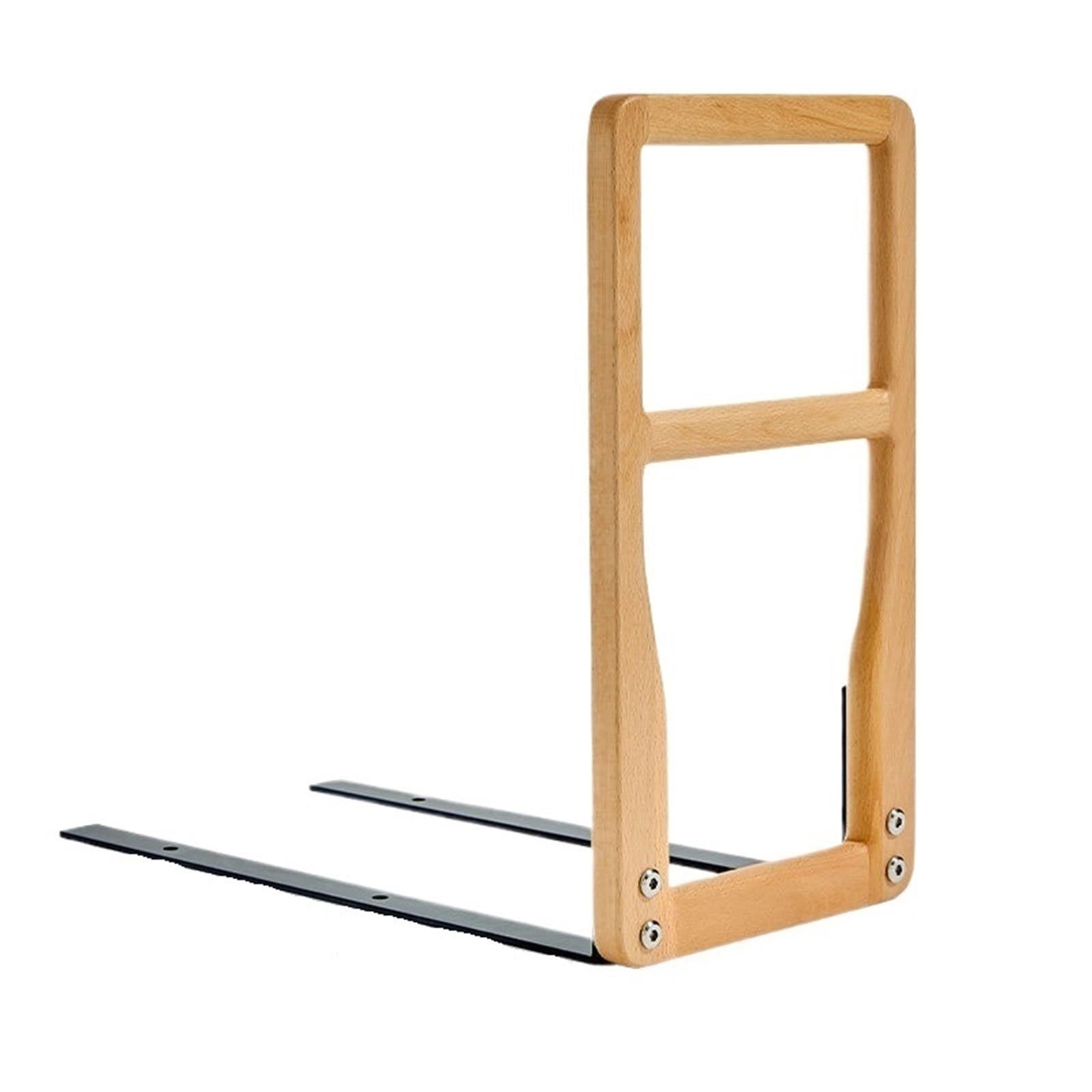 Yaohy Unisex Natural Wood Color Solid Wood Bed Rails For Elderly Adults Safety Non-Installation Bed Assist Rails For Seniors Fall Prevention Adult Bedside Bed Railings Function(Natural Wood Color)