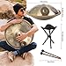 LOMUTY Handpan Drum for Beginners, 19 Inch D Minor Kurd 10 Notes - 432HZ Hand Drum Set,Professional Hand Pan,Handpan Instrument (Gold)