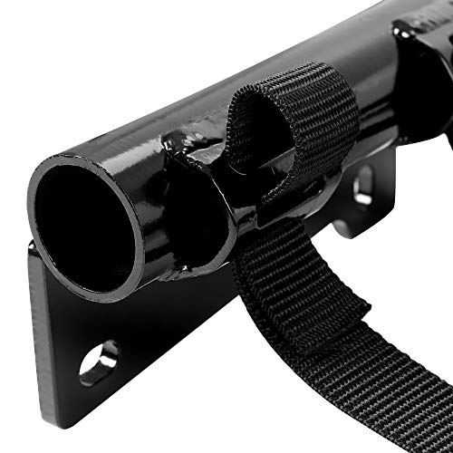 Hecasa Nerf Bars Compatible With All Years Yamaha Raptor 700 Yfm 700 Yfm700 Yfm700R Side Steps Foot Pegs Heel Guards (Black Nerf + Black Nets) #TOP5