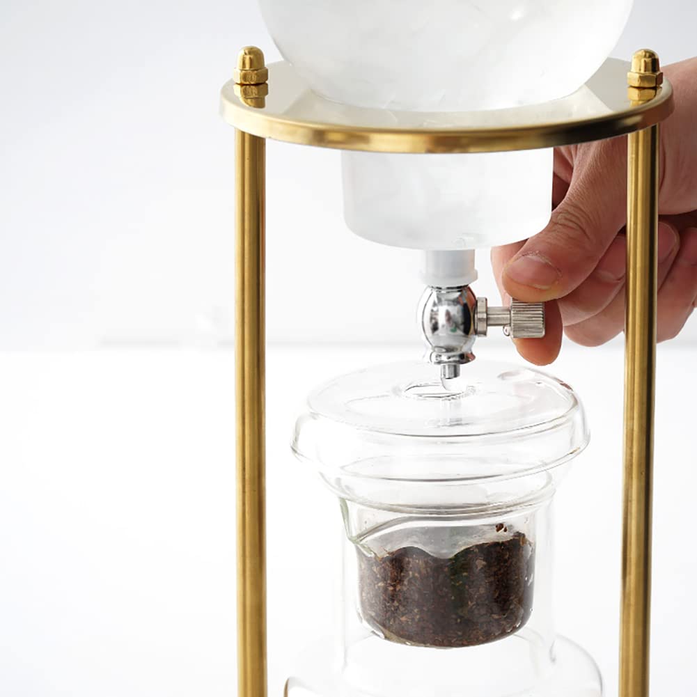 Brew Macchina da caffè (600 ml 4 Tazze) Cold Drip Coffee per Uso Domestico Flusso d'Acqua Regolabile Caraffa in Vetro Borosilicato
