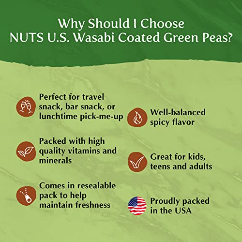 image for NUTS - U.S. - HEALTH IN EVERY BITE ! NUTS U.S. - Wasabi Coated Green P