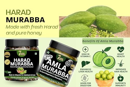 Image of 7HerbMaya Harad & Amla Murabba | Traditional Sweet Dish | Indian Fruit Murabba | Authentic Homemade Taste Pack 2 (2 Kg)