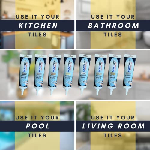 Tile Grout Repair Kit (Brown, 13.4 oz-380 gr.), Four-Way Use, Repair, Renew, Repaint, Fill The Gaps, Fast Drying, Odorless, Waterproof and Pre-Mixed Grout Pen for Shower, Kitchen, Pool - Image 6
